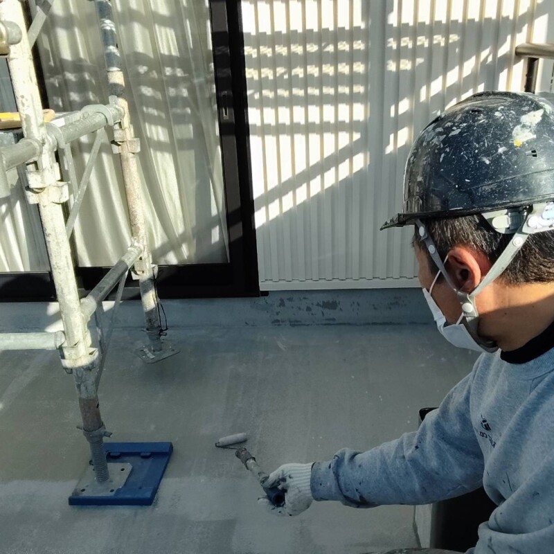 寒さが和らいだ、冬の現場で。